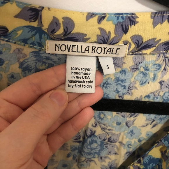 Novella Royale Ruffle Blue Floral Mini / Tunic - Picture 3 of 5